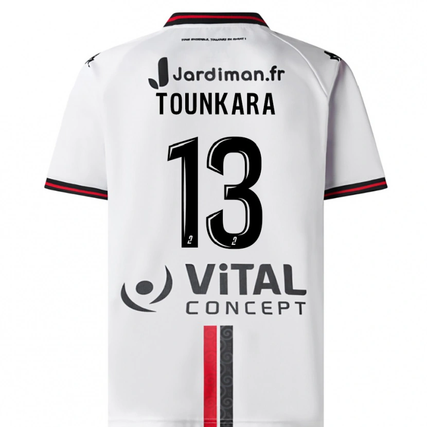 Danxen Heren Fadiala Tounkara #13 Wit Rood Uitshirt Uittenue 2025/26 T-Shirt
