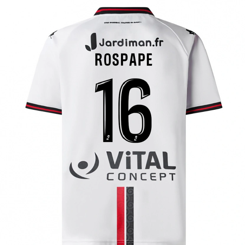 Danxen Heren Milo Rospape #16 Wit Rood Uitshirt Uittenue 2025/26 T-Shirt