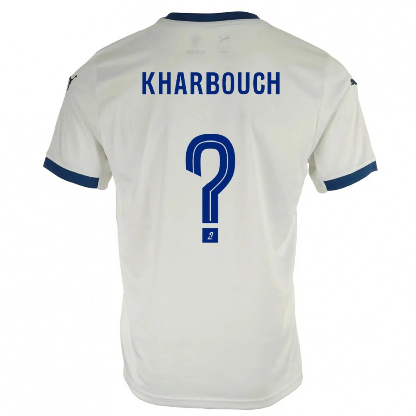 Danxen Heren Yanis Kharbouch #0 Wit Blauw Uitshirt Uittenue 2025/26 T-Shirt
