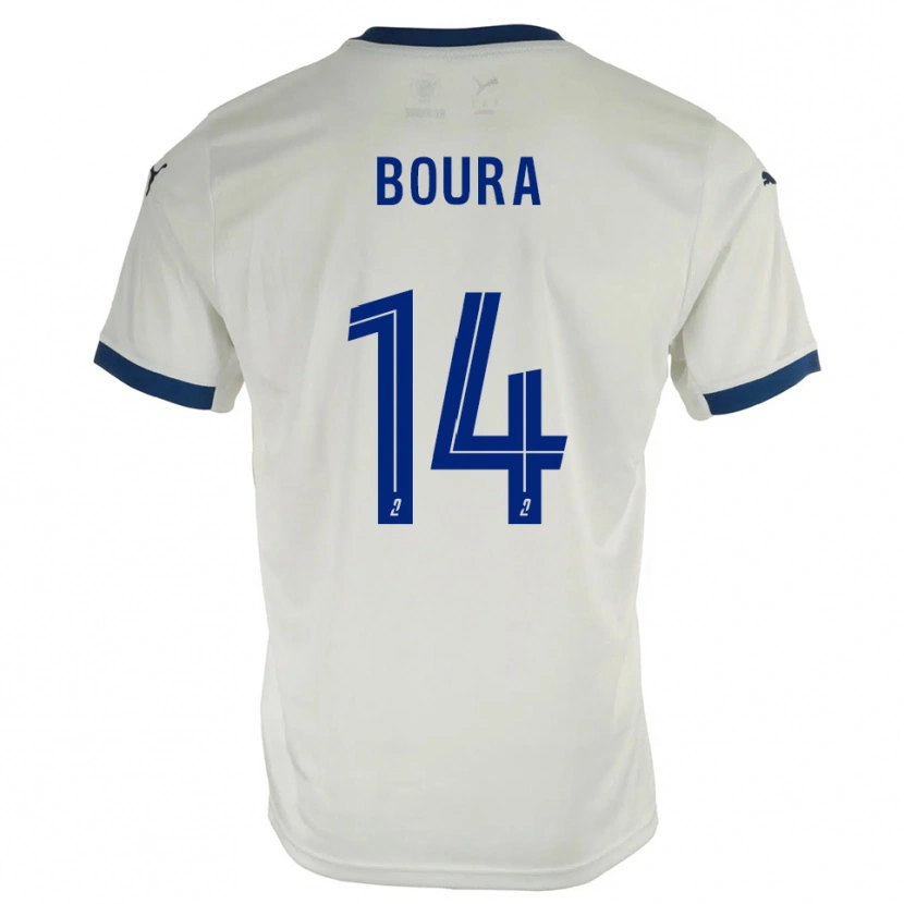 Danxen Heren Ismaël Boura #14 Wit Blauw Uitshirt Uittenue 2025/26 T-Shirt