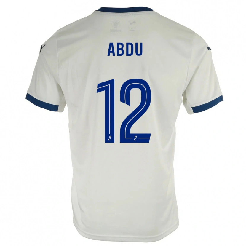 Danxen Heren Abdu Conté #12 Wit Blauw Uitshirt Uittenue 2025/26 T-Shirt