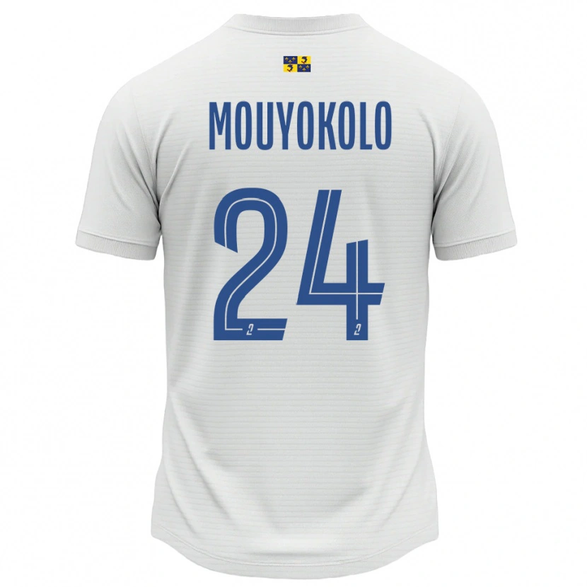 Danxen Heren Loris Mouyokolo #24 Wit Blauw Uitshirt Uittenue 2025/26 T-Shirt