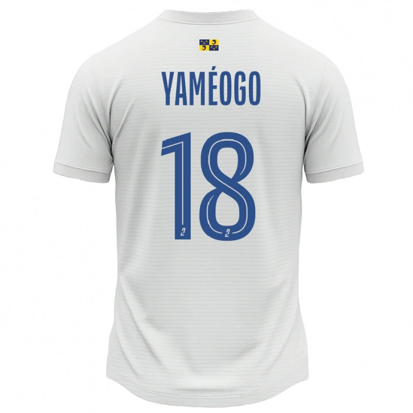 Danxen Heren Bachirou Yaméogo #18 Wit Blauw Uitshirt Uittenue 2025/26 T-Shirt