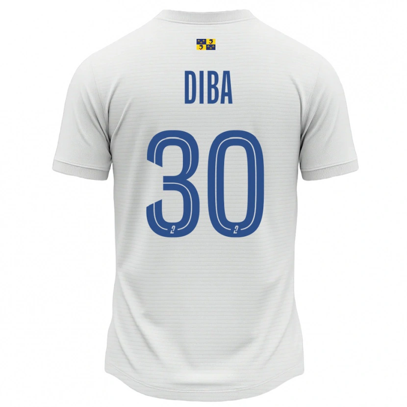 Danxen Heren Samba Diba #30 Wit Blauw Uitshirt Uittenue 2025/26 T-Shirt