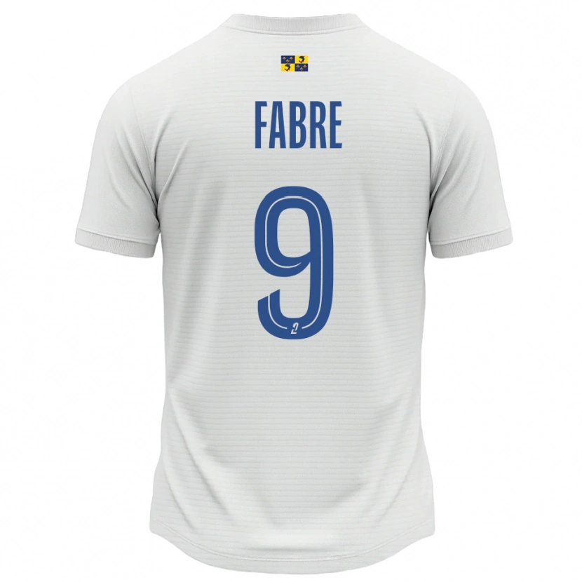Danxen Heren Claudia Fabre #9 Wit Blauw Uitshirt Uittenue 2025/26 T-Shirt