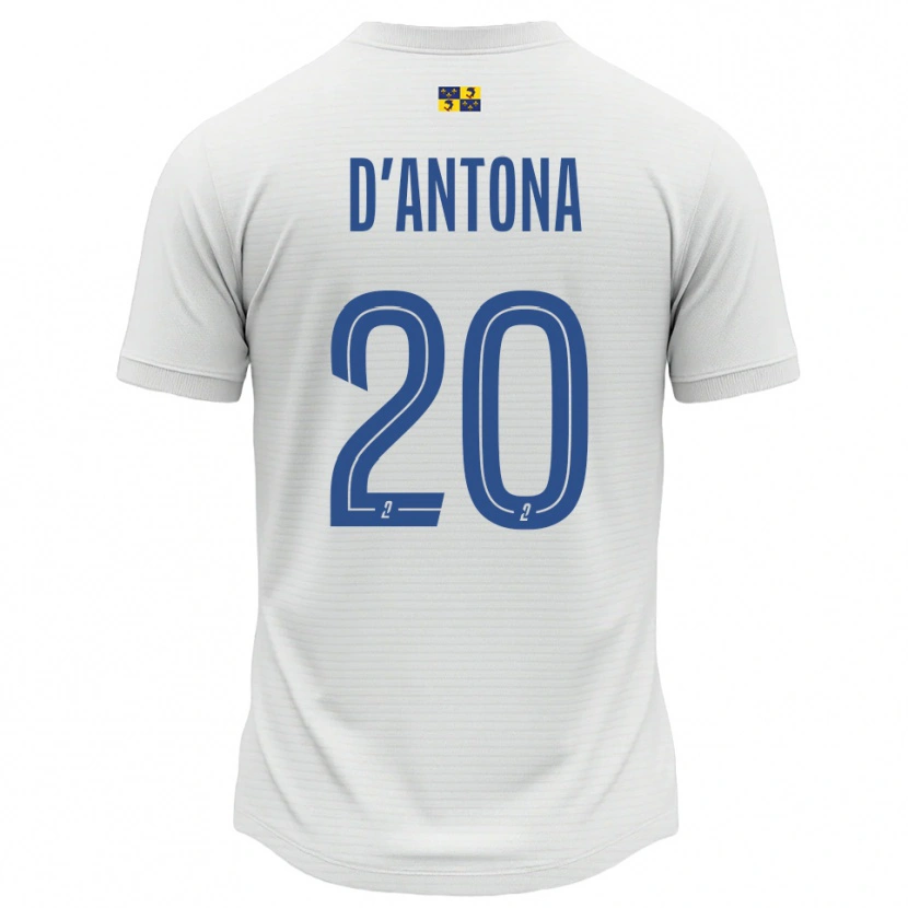 Danxen Heren Mattéo D'antona #20 Wit Blauw Uitshirt Uittenue 2025/26 T-Shirt