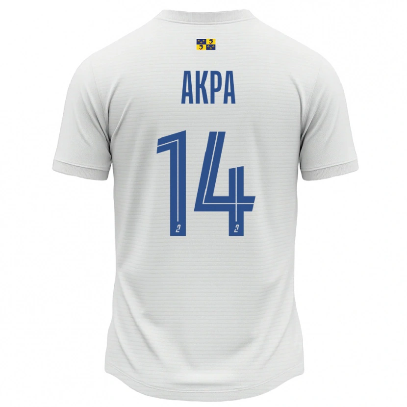 Danxen Heren Mara Akpa #14 Wit Blauw Uitshirt Uittenue 2025/26 T-Shirt