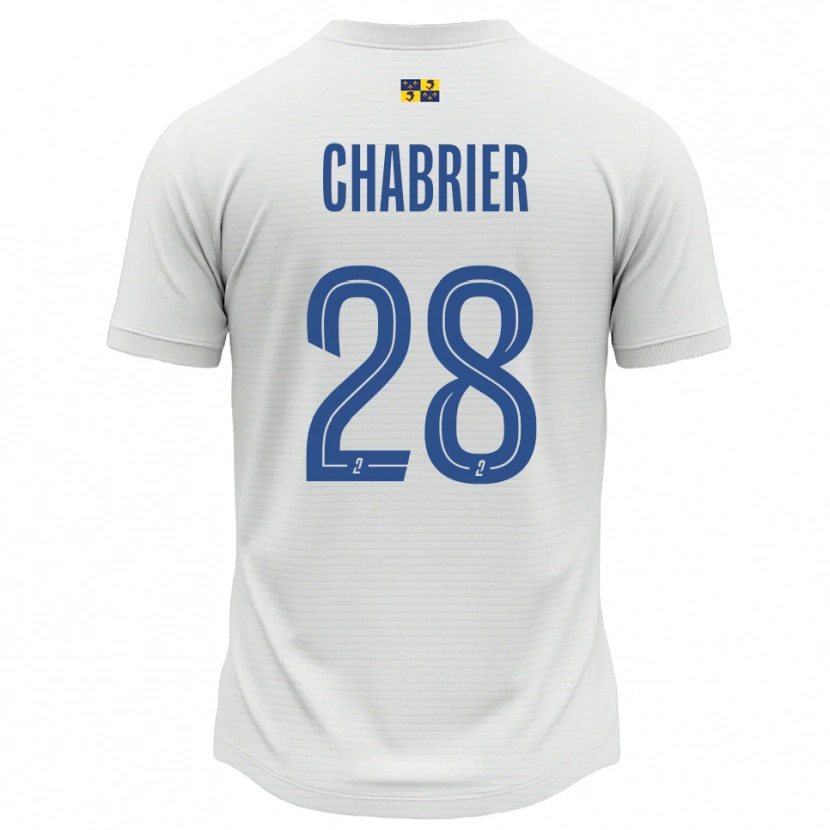 Danxen Heren Mélanie Chabrier #28 Wit Blauw Uitshirt Uittenue 2025/26 T-Shirt