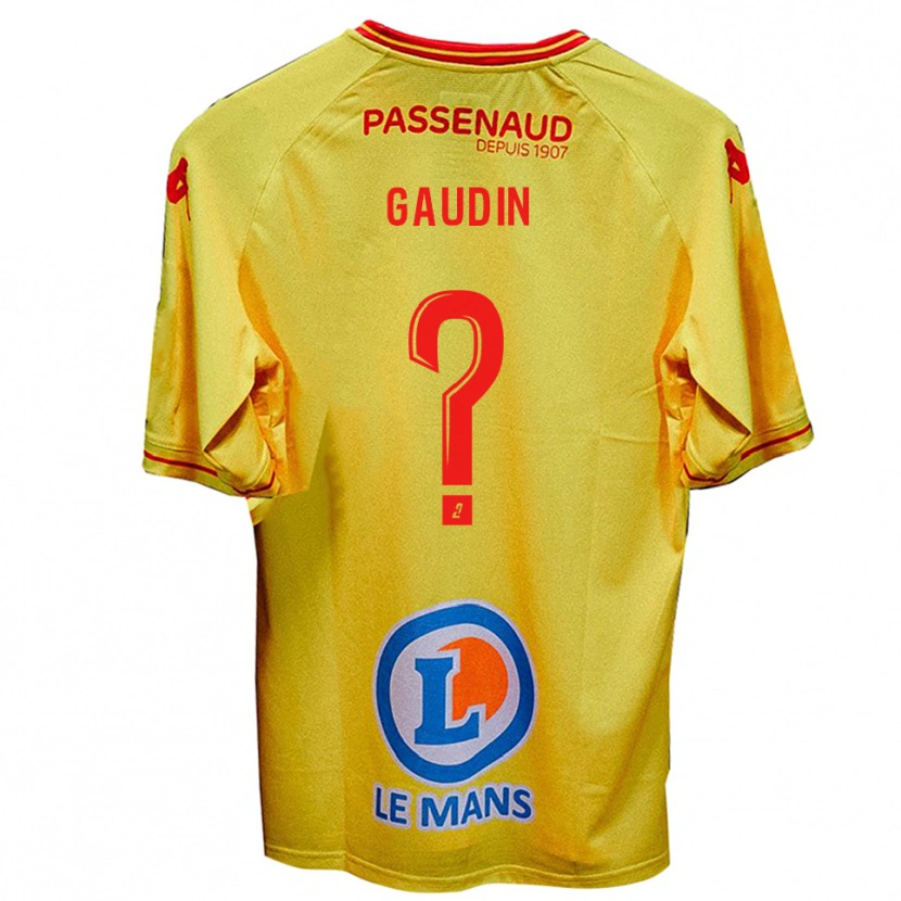 Danxen Heren Mathis Gaudin #0 Geel Uitshirt Uittenue 2025/26 T-Shirt