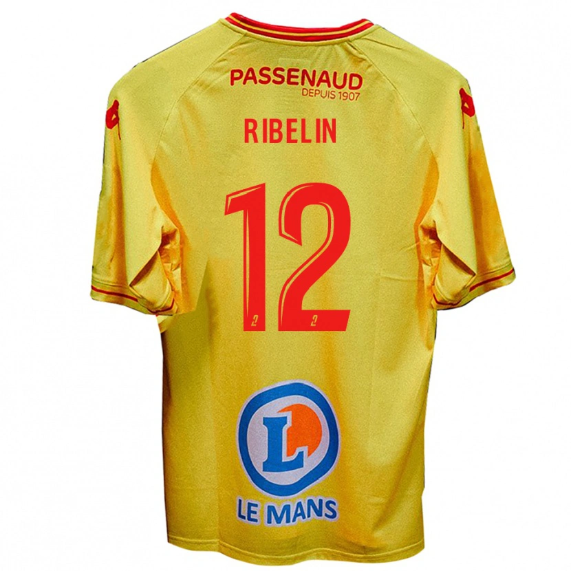 Danxen Heren Anthony Ribelin #12 Geel Uitshirt Uittenue 2025/26 T-Shirt