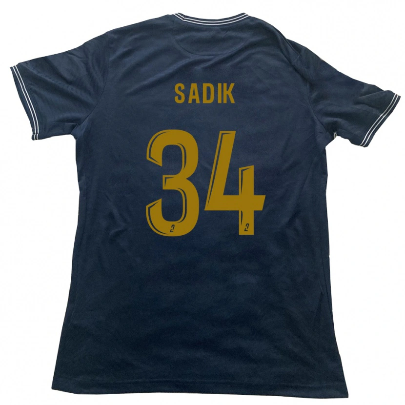Danxen Heren Omar Sadik #34 Marine Goud Uitshirt Uittenue 2025/26 T-Shirt