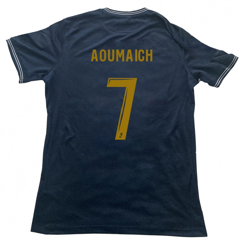 Danxen Heren Ilias Aoumaich #7 Marine Goud Uitshirt Uittenue 2025/26 T-Shirt