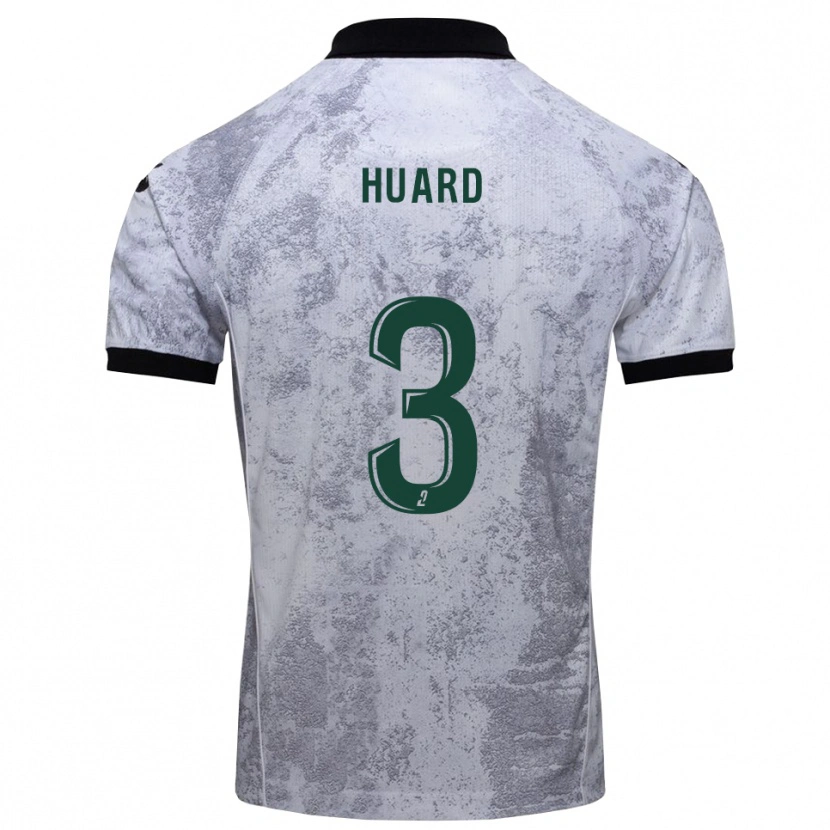 Danxen Heren Matthieu Huard #3 Wit Zwart Uitshirt Uittenue 2025/26 T-Shirt