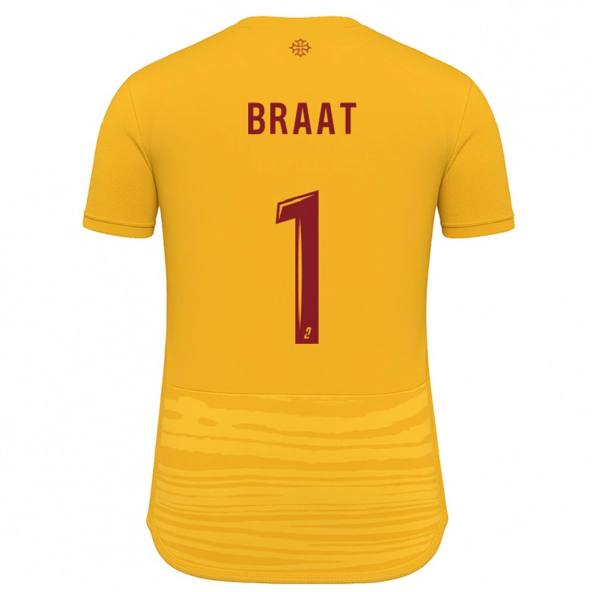Danxen Heren Quentin Braat #1 Oranje Bourgondisch Uitshirt Uittenue 2025/26 T-Shirt
