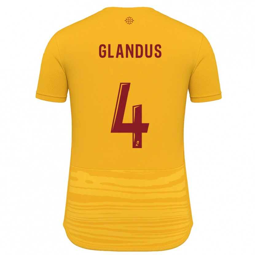 Danxen Heren Vincent Glandus #4 Oranje Bourgondisch Uitshirt Uittenue 2025/26 T-Shirt