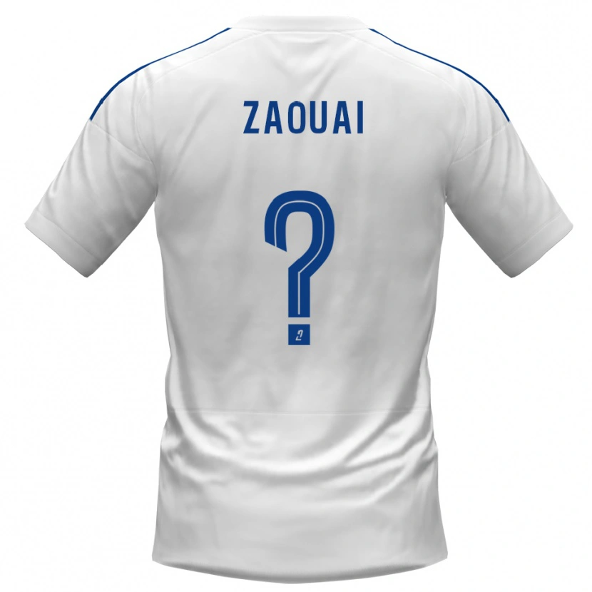 Danxen Heren Alexandre Zaouai #0 Wit Blauw Uitshirt Uittenue 2025/26 T-Shirt