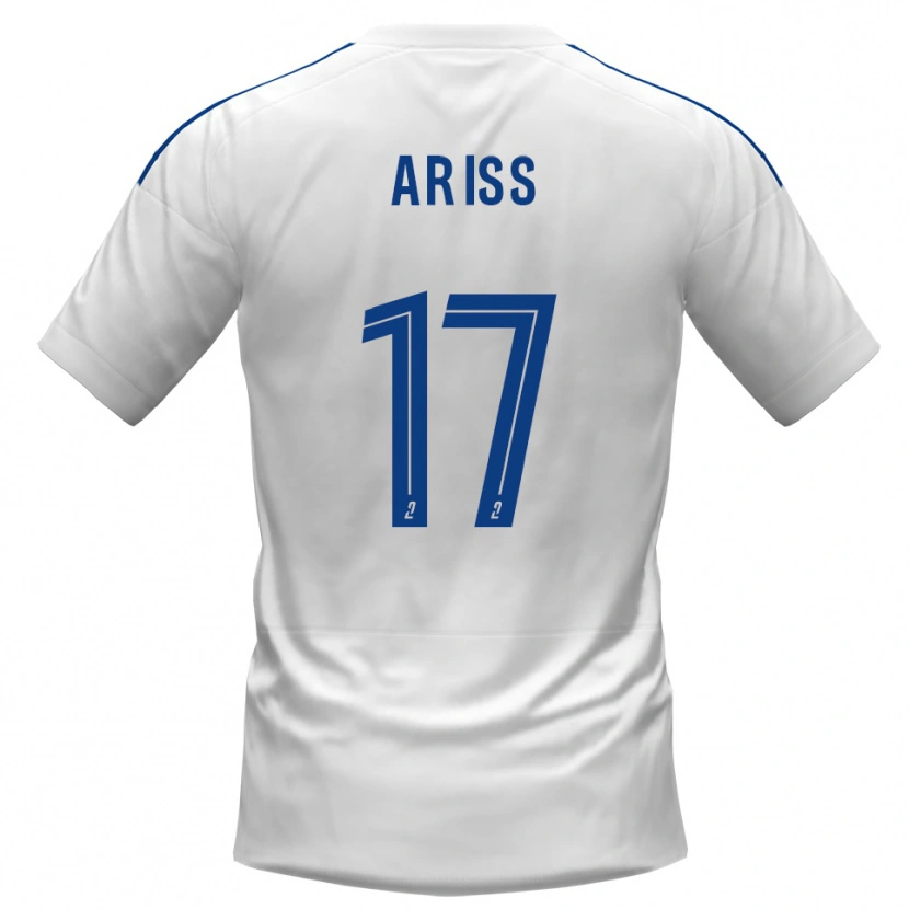Danxen Heren Zakaria Ariss #17 Wit Blauw Uitshirt Uittenue 2025/26 T-Shirt