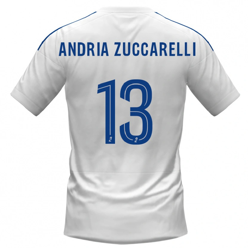 Danxen Heren Carlu Andria Zuccarelli #13 Wit Blauw Uitshirt Uittenue 2025/26 T-Shirt
