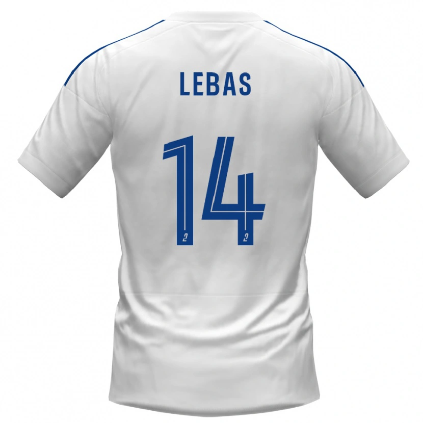 Danxen Heren Victor Lebas #14 Wit Blauw Uitshirt Uittenue 2025/26 T-Shirt