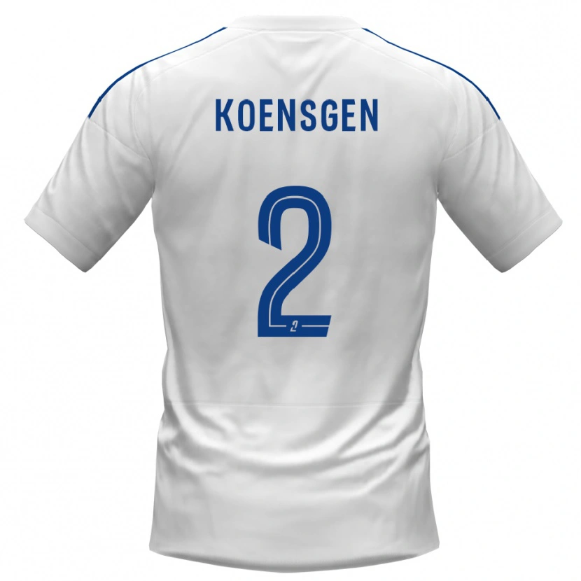 Danxen Heren Félicien Koensgen #2 Wit Blauw Uitshirt Uittenue 2025/26 T-Shirt
