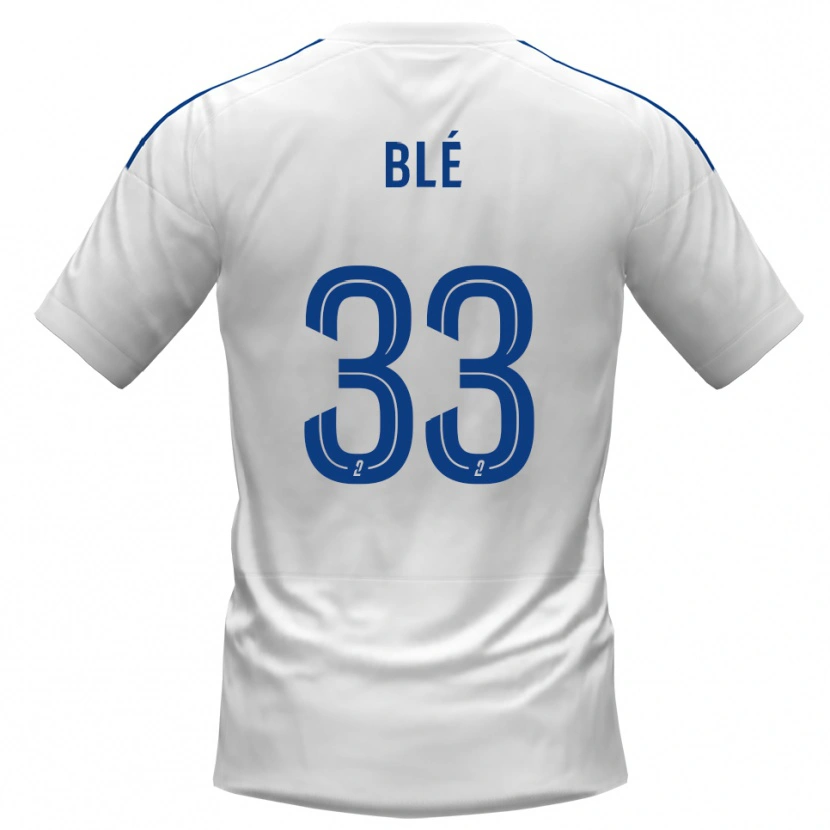 Danxen Heren Maxime Blé #33 Wit Blauw Uitshirt Uittenue 2025/26 T-Shirt