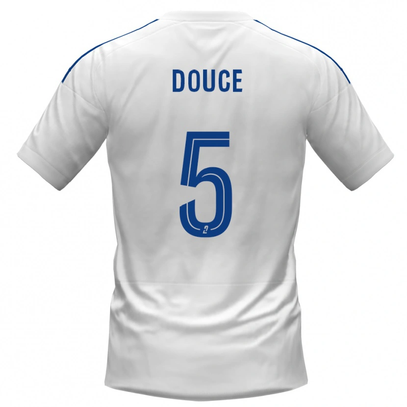 Danxen Heren Nassim Douce #5 Wit Blauw Uitshirt Uittenue 2025/26 T-Shirt