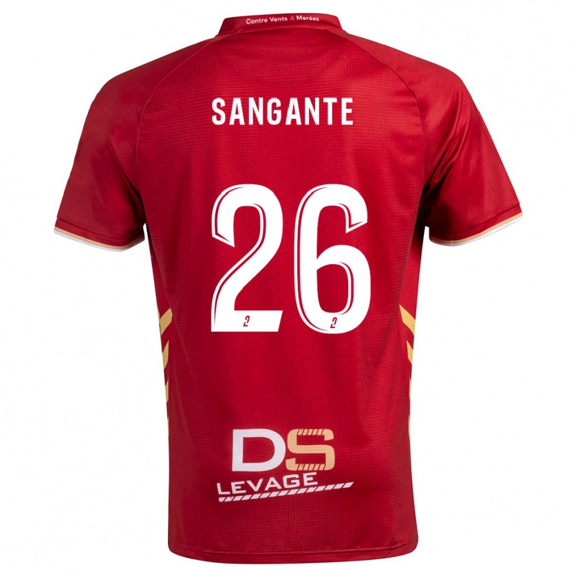 Danxen Heren Opa Sangante #26 Bourgondisch Goud Uitshirt Uittenue 2025/26 T-Shirt