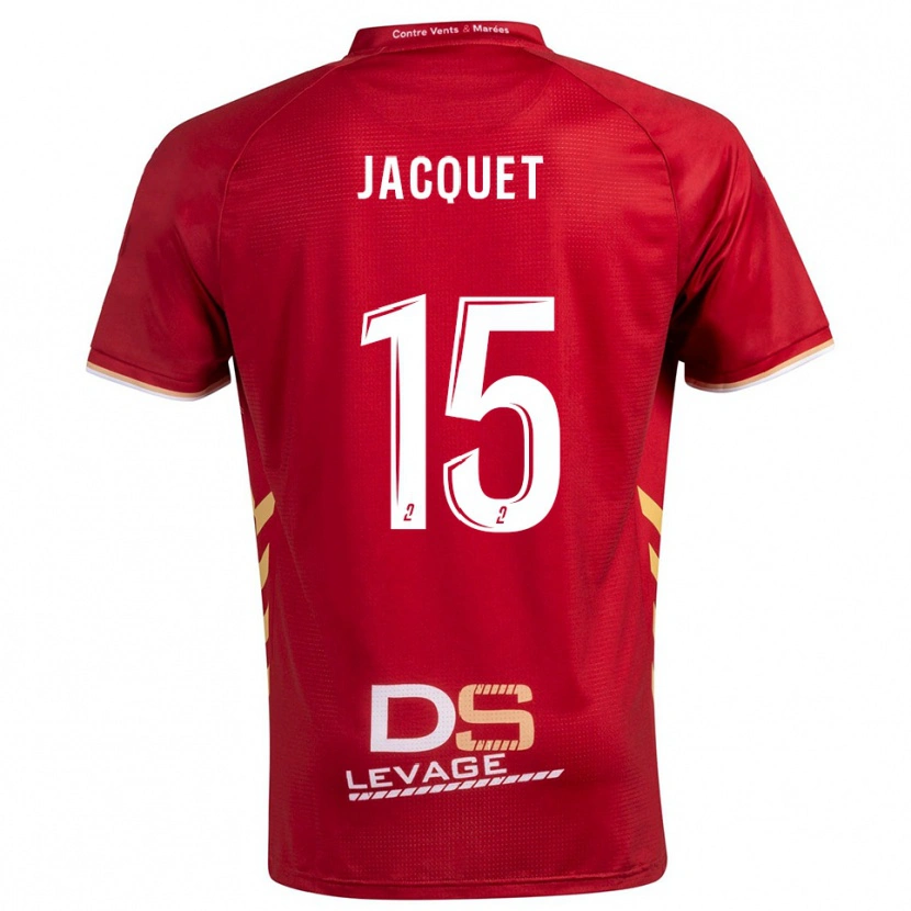 Danxen Heren Nils Jacquet #15 Bourgondisch Goud Uitshirt Uittenue 2025/26 T-Shirt