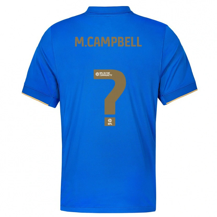 Danxen Dames Michael Campbell #0 Blauw Goud Thuisshirt Thuistenue 2025/26 T-Shirt