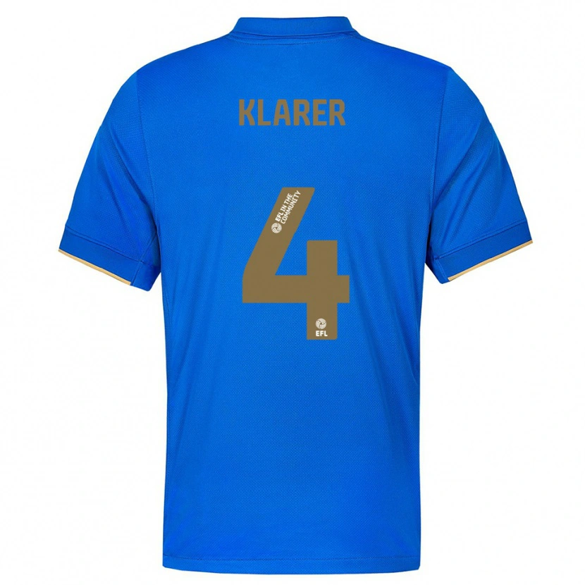 Danxen Dames Christoph Klarer #4 Blauw Goud Thuisshirt Thuistenue 2025/26 T-Shirt