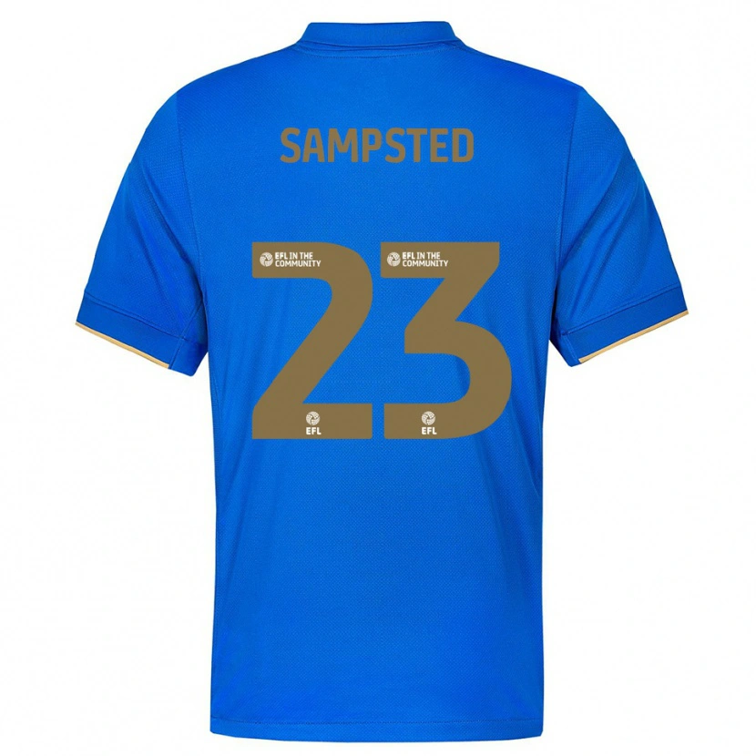 Danxen Dames Alfons Sampsted #23 Blauw Goud Thuisshirt Thuistenue 2025/26 T-Shirt