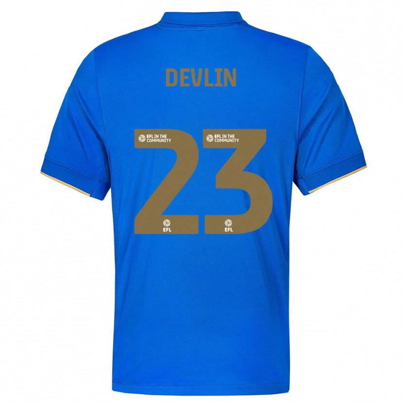 Danxen Dames Charlotte Devlin #23 Blauw Goud Thuisshirt Thuistenue 2025/26 T-Shirt