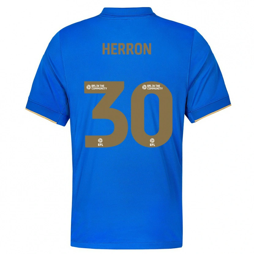 Danxen Dames Neve Herron #30 Blauw Goud Thuisshirt Thuistenue 2025/26 T-Shirt