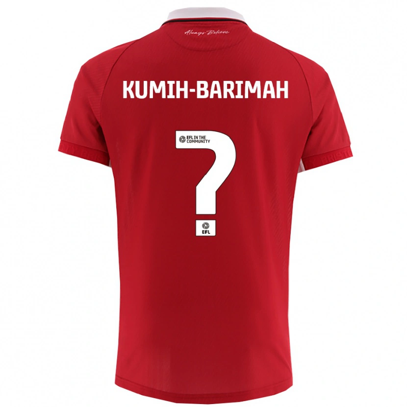 Danxen Dames Desmond Kumih-Barimah #0 Rood Wit Thuisshirt Thuistenue 2025/26 T-Shirt