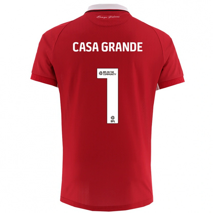 Danxen Dames Josey Casa-Grande #1 Rood Wit Thuisshirt Thuistenue 2025/26 T-Shirt
