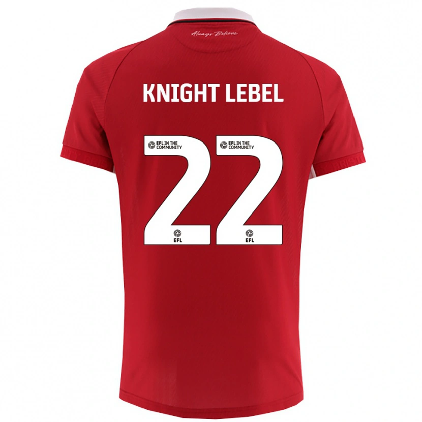 Danxen Dames Jamie Knight-Lebel #22 Rood Wit Thuisshirt Thuistenue 2025/26 T-Shirt