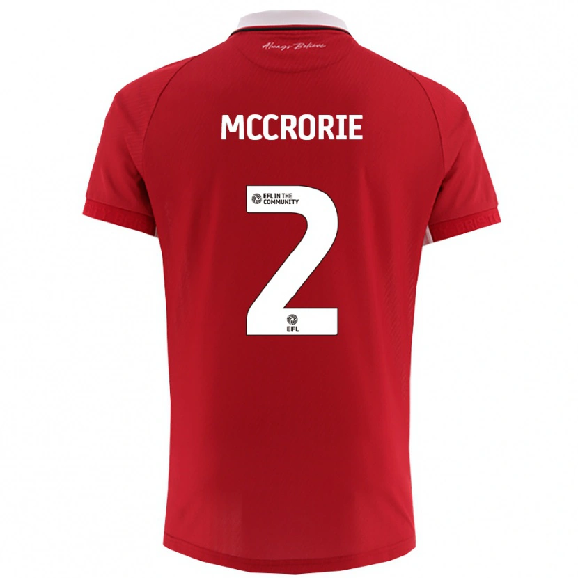 Danxen Dames Ross Mccrorie #2 Rood Wit Thuisshirt Thuistenue 2025/26 T-Shirt