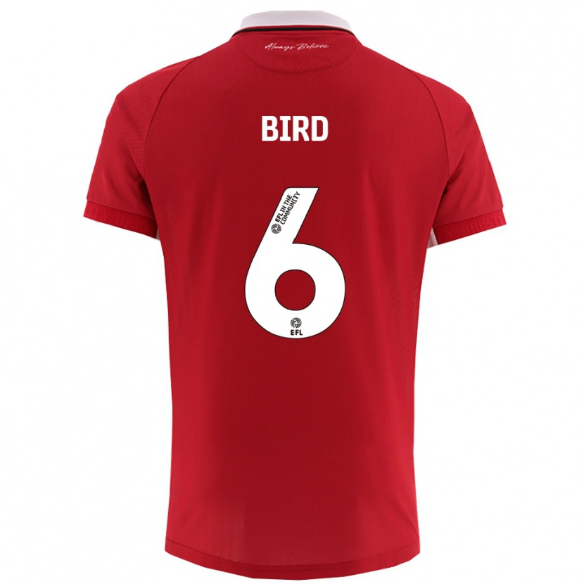 Danxen Dames Max Bird #6 Rood Wit Thuisshirt Thuistenue 2025/26 T-Shirt