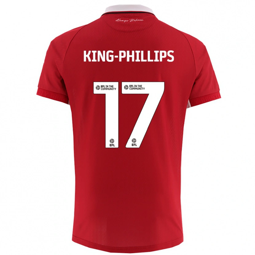 Danxen Dames Zac King-Phillips #17 Rood Wit Thuisshirt Thuistenue 2025/26 T-Shirt