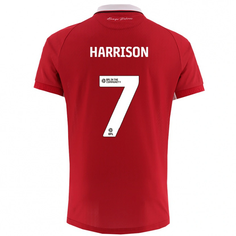 Danxen Dames Abi Harrison #7 Rood Wit Thuisshirt Thuistenue 2025/26 T-Shirt