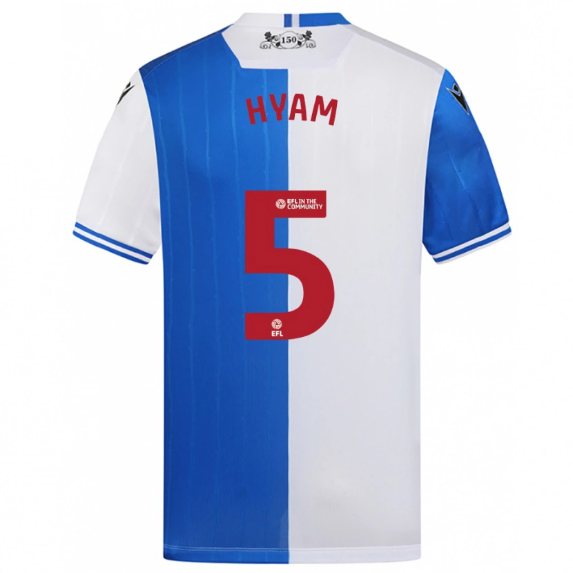 Danxen Dames Dominic Hyam #5 Blauw Wit Thuisshirt Thuistenue 2025/26 T-Shirt