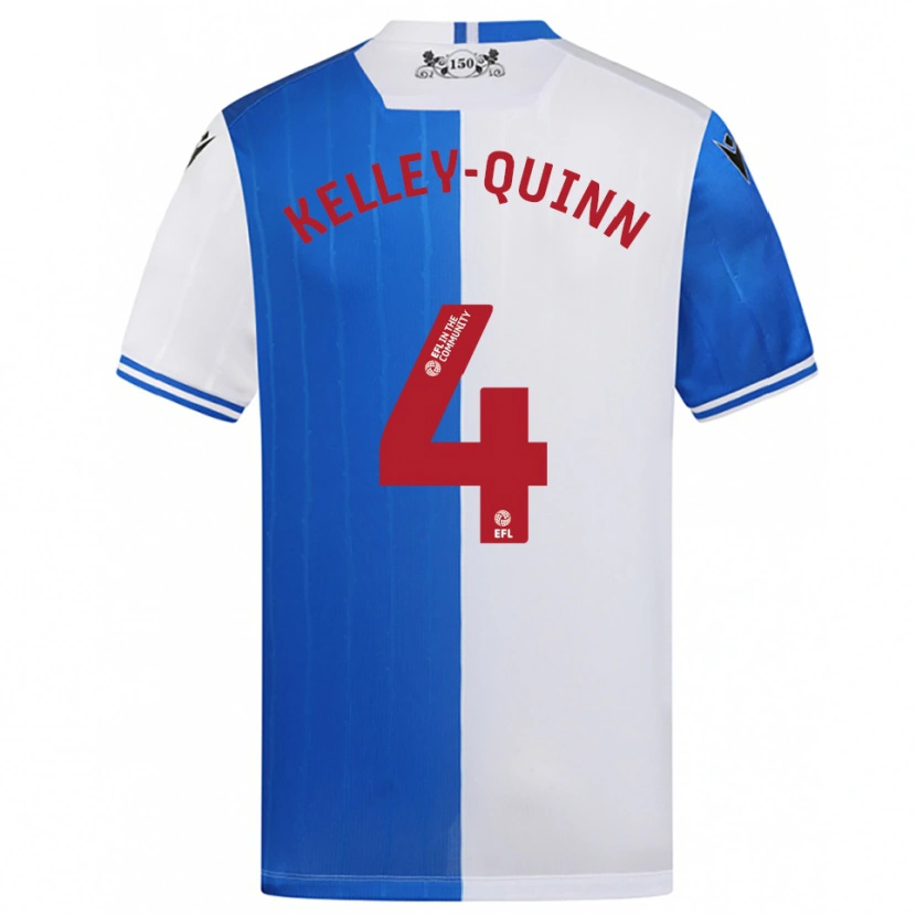 Danxen Dames Leon Kelley-Quinn #4 Blauw Wit Thuisshirt Thuistenue 2025/26 T-Shirt