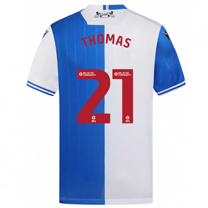 Danxen Dames Lauren Thomas #21 Blauw Wit Thuisshirt Thuistenue 2025/26 T-Shirt