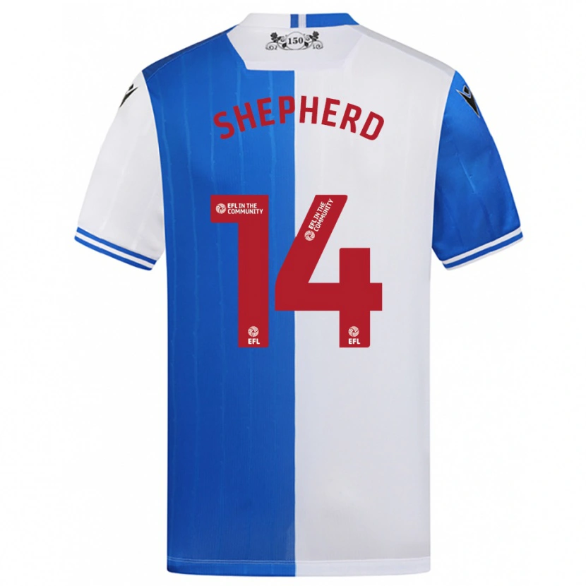 Danxen Dames Lucy Shepherd #14 Blauw Wit Thuisshirt Thuistenue 2025/26 T-Shirt