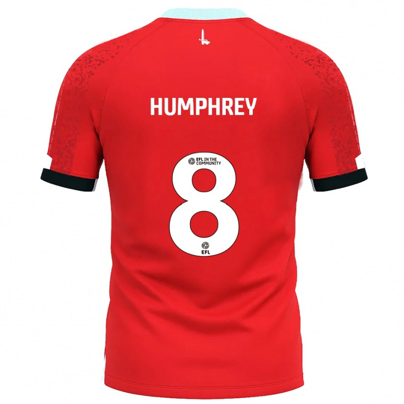 Danxen Dames Carla Humphrey #8 Rood Wit Thuisshirt Thuistenue 2025/26 T-Shirt