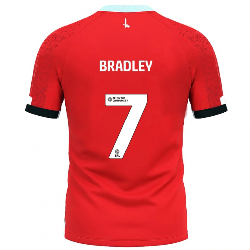 Danxen Dames Katie Bradley #7 Rood Wit Thuisshirt Thuistenue 2025/26 T-Shirt