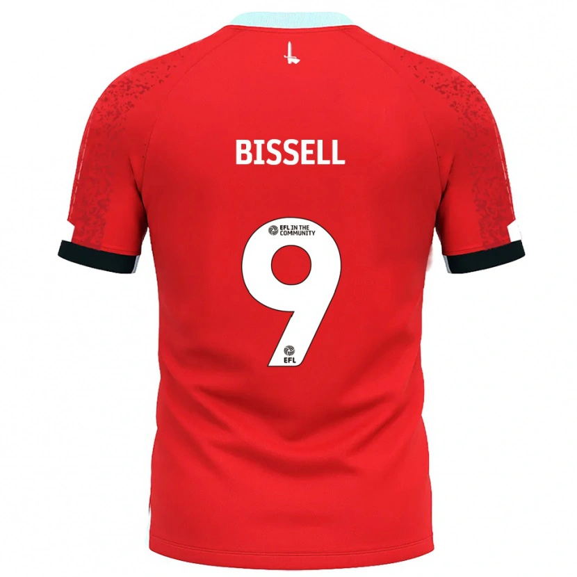 Danxen Dames Emma Bissell #9 Rood Wit Thuisshirt Thuistenue 2025/26 T-Shirt