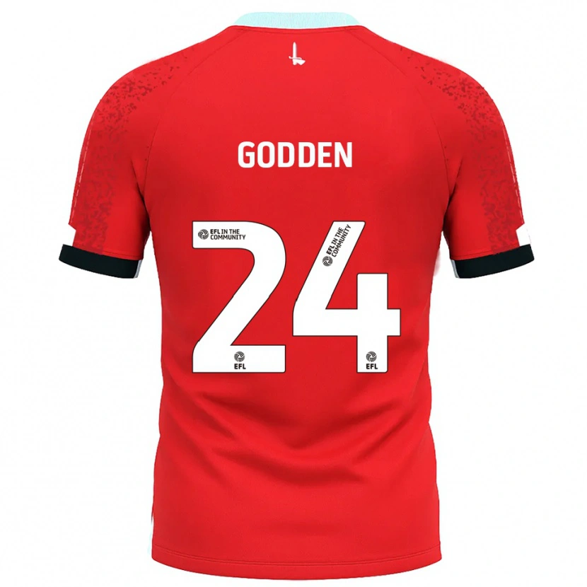 Danxen Dames Matty Godden #24 Rood Wit Thuisshirt Thuistenue 2025/26 T-Shirt