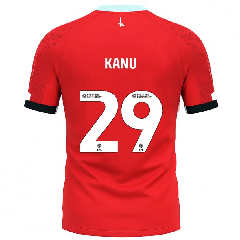 Danxen Dames Daniel Kanu #29 Rood Wit Thuisshirt Thuistenue 2025/26 T-Shirt