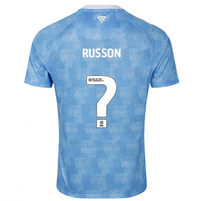 Danxen Dames Will Russon #0 Hemelsblauw Wit Thuisshirt Thuistenue 2025/26 T-Shirt
